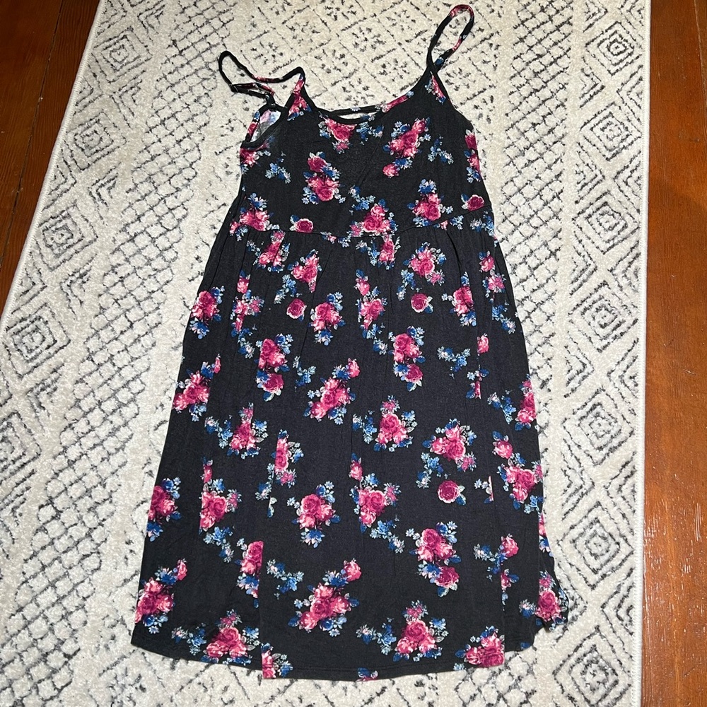 Black floral dress